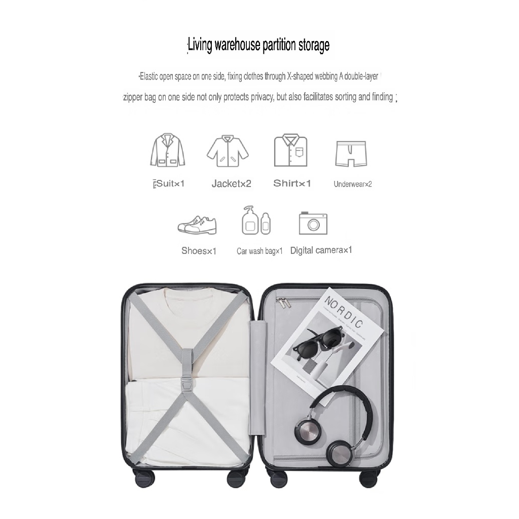 NINETYGO Lightweight Business Suitcase 20 inch 2nd Gen - Koper Travel Bisnis Terbaru dari XIAOMI - Ukuran 20 inci Kapasitas 36L