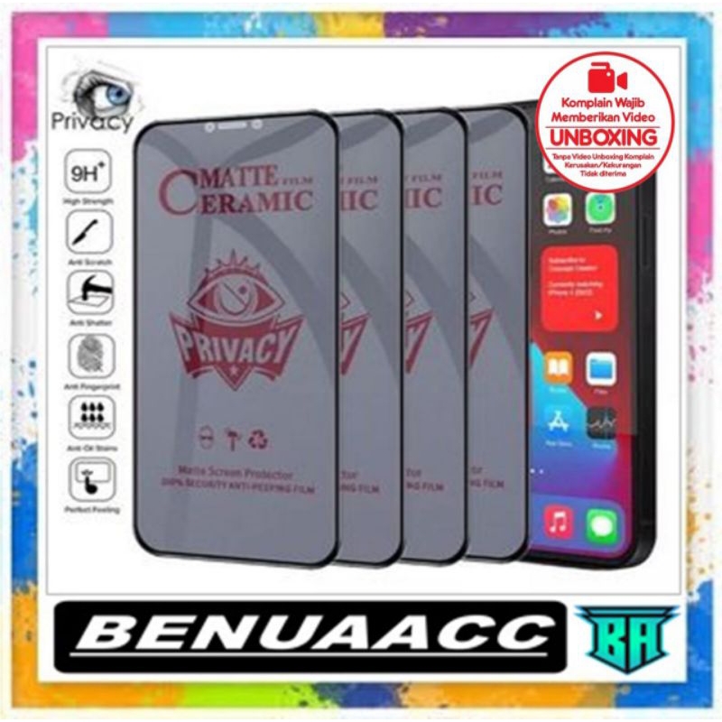 (ba) SPY SAMSUNG / TEMPERED GLASS CERAMIC MATTE SPY - SAMSUNG A10/A11/A12/A20S/J3