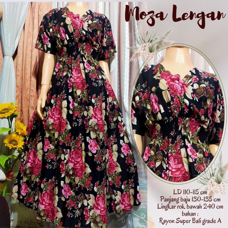 Longdress Moza Lengan // Dress Moza Bali // Moza Bali // Dress Moza