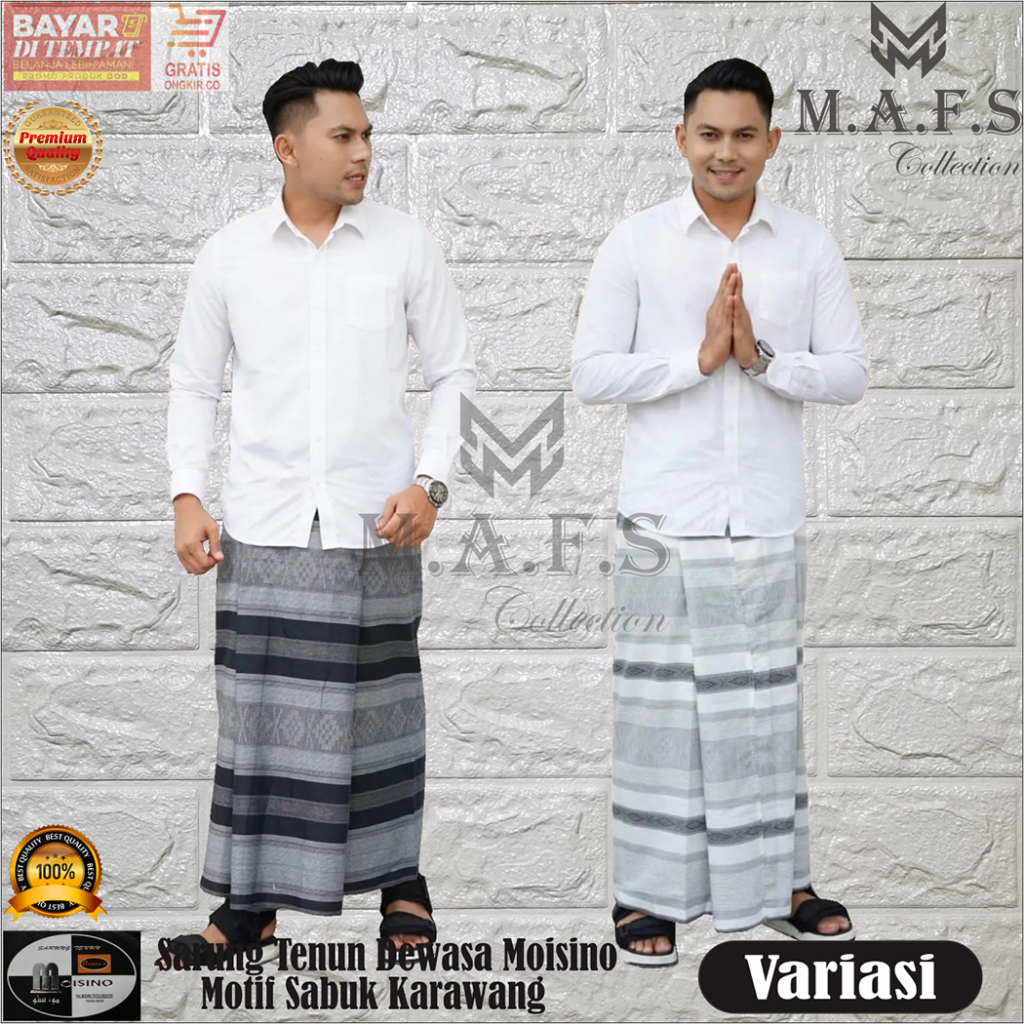 SARUNG TENUN SARUNG DEWASA MOTIF SABUK KARAWANG MOISINO