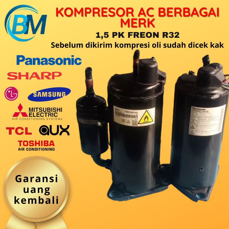 KOMPRESOR AC SPLIT BEKAS ORIGINAL - PANASONIC, LG, DAIKIN, GMCC, SHARP |  BERBAGAI UKURAN PK