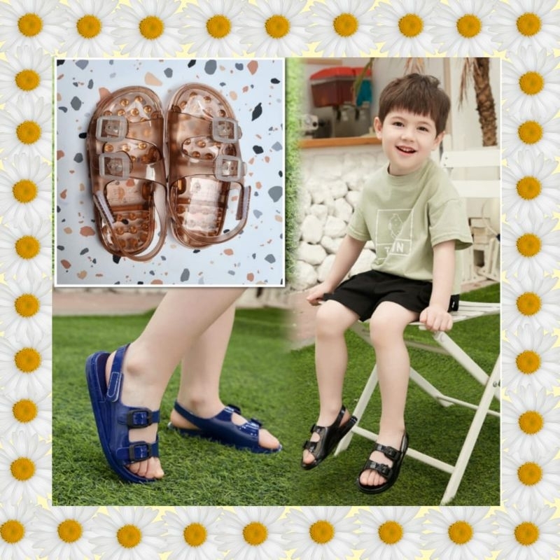 jelly glitter velcro kids (31-35)/jelly shoes kids/sandal anak import/sandal anak karet/sandal sepatu anak jelly/jelly shoes kids/sepatu sandal slippers/sepatu sandal couple mom and kids