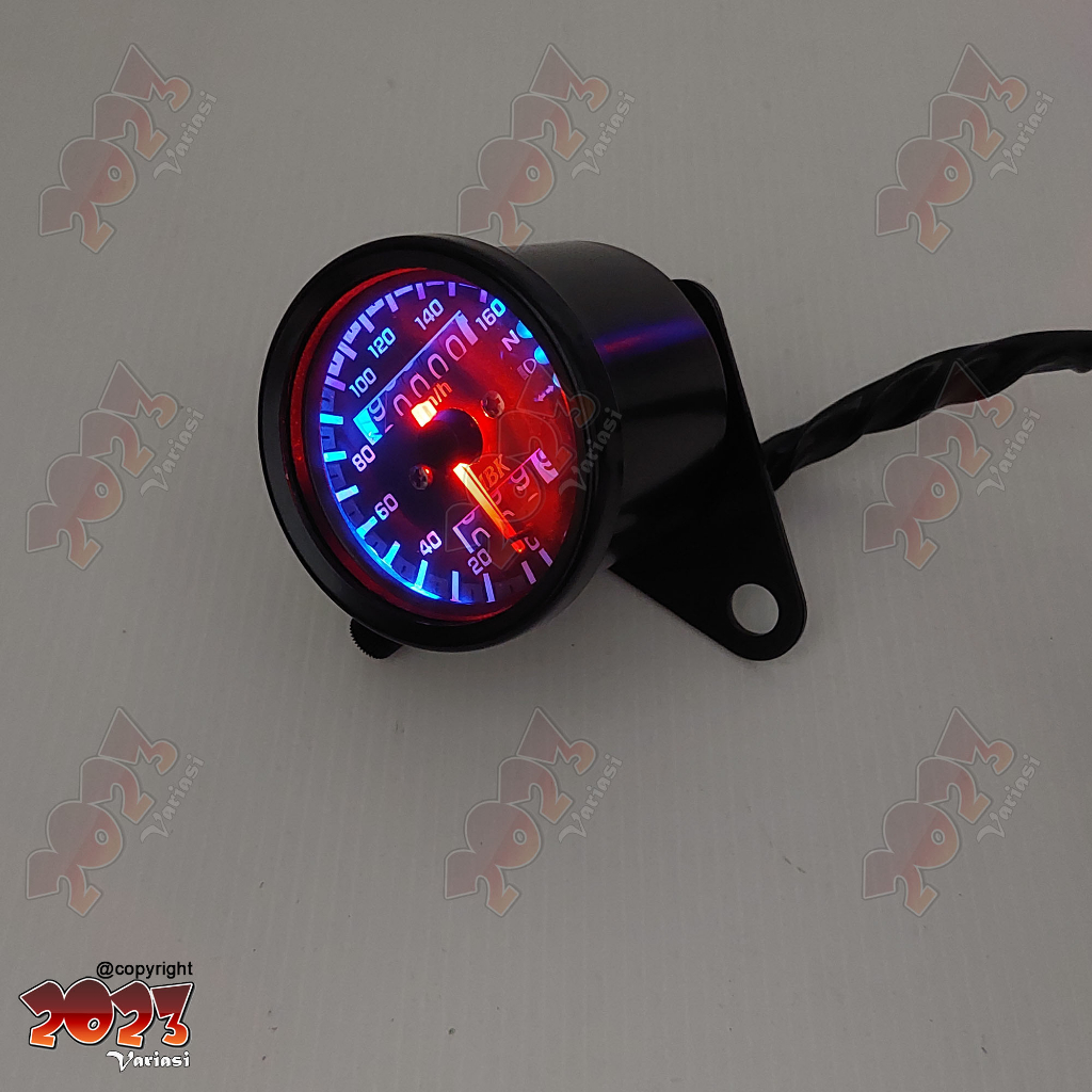 Speedometer Kilometer LED Motor Universal Bulat