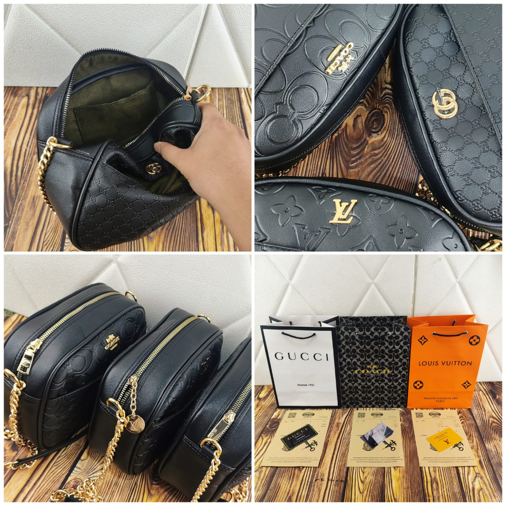 Tas Selempang Wanita MDB208 - Tas Selempang Wanita Fashion Sling Bag Chain Shoulder Bag - Tas Selempang Les Esprit Crossbody - New Collection Tas Selempang Wanita - OTHELIA BAG - Tas Selempang Les Paris Lynella Crossbody 0520