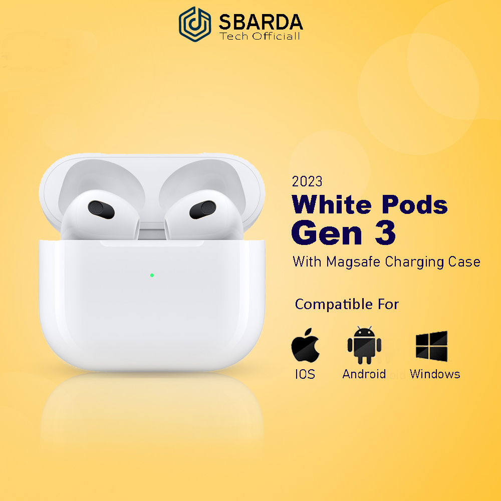 ✅ 2023 White Pods Gen 3 (IMEI &amp; Serial Number Detectable + Spatial Audio) Final Upgrade Version 9D Hifi By Sbarda Officiall