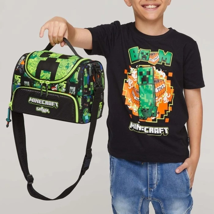 Bisa COD/Dino Double Decker Lunch Bag (Metal Finish Material)/Double Decker Lunchbag/Lunch Bag Smigg