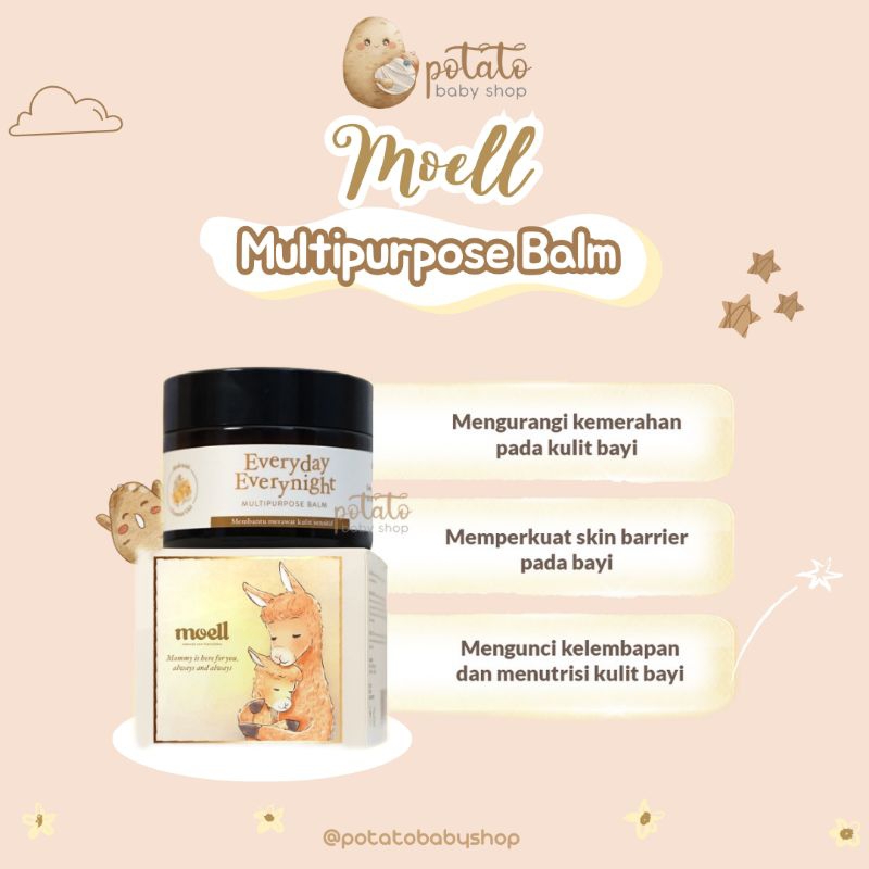 Moell Everyday Everynight Multipurpose Balm - Pelembab Kulit Bayi