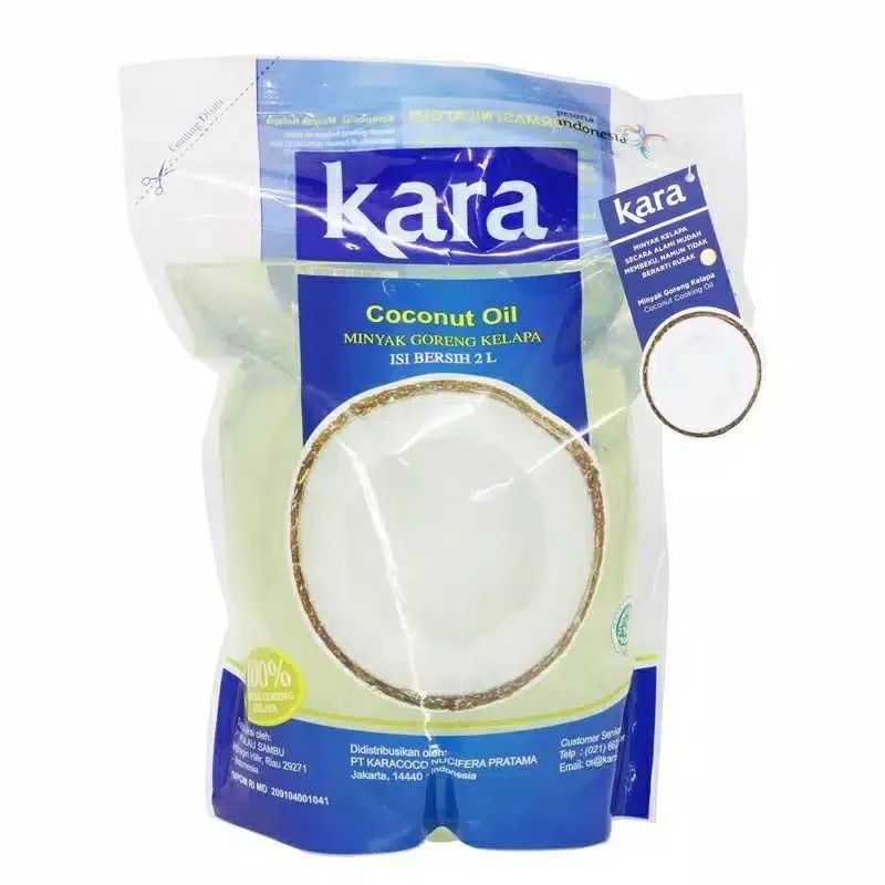 

100% - KARA Minyak Goreng Kelapa / Original Coconut Oil ( Refill 2 Liter / 2L ) - Sejenis BARCO