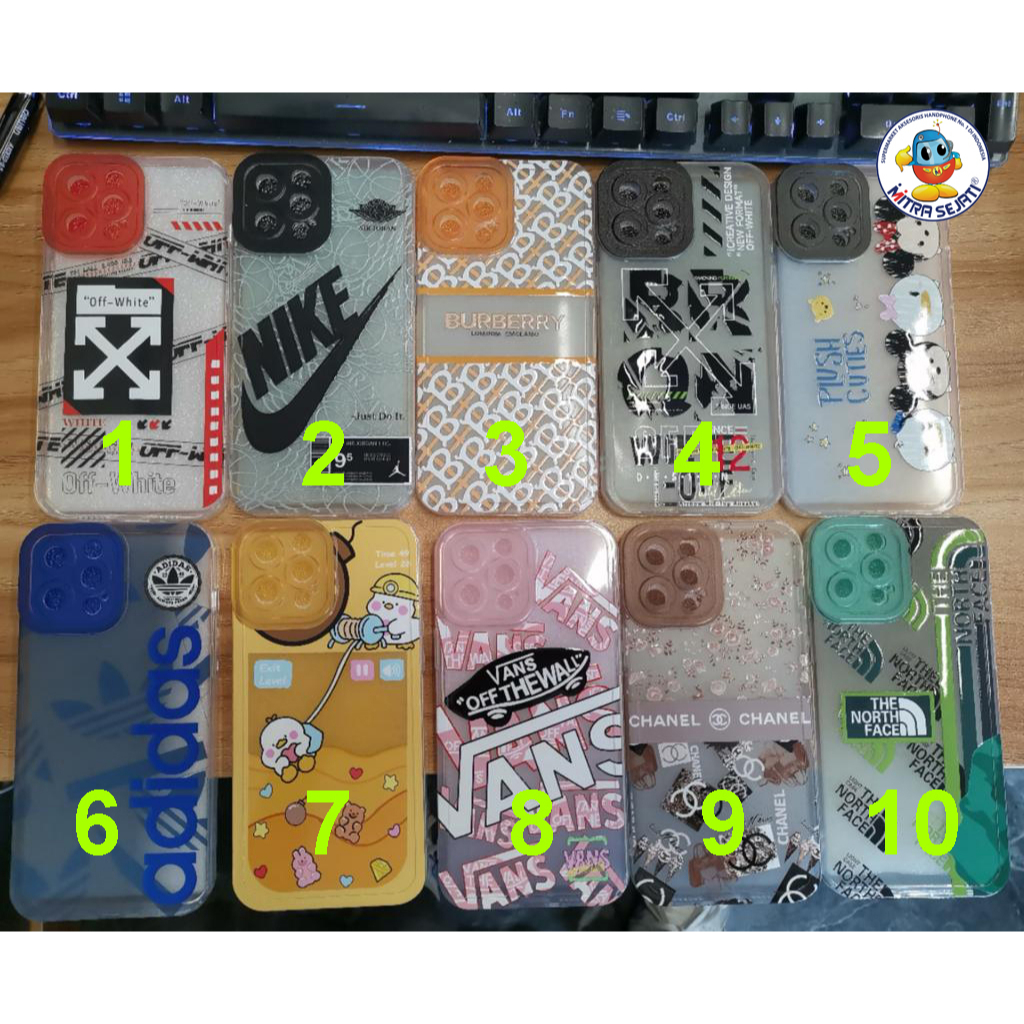 Case Motif Gradasi Printing untuk Handphone Realme dan iPhone 10/C20/C21/C30/C30S/C31/C33/C35/C55/11