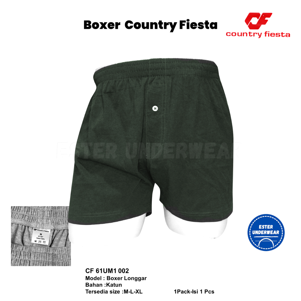 Celana Boxer Santai Pria COUNTRY FIESTA CF 61UM1-002 1 Pcs