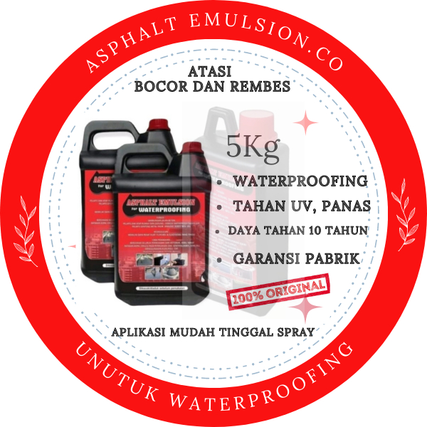 Anti Bocor Kolam, Dak Cor, Dak Talang, Genteng Beton Dan Dinding 5kg - Hitam Aspal Emulsion Untuk Wa