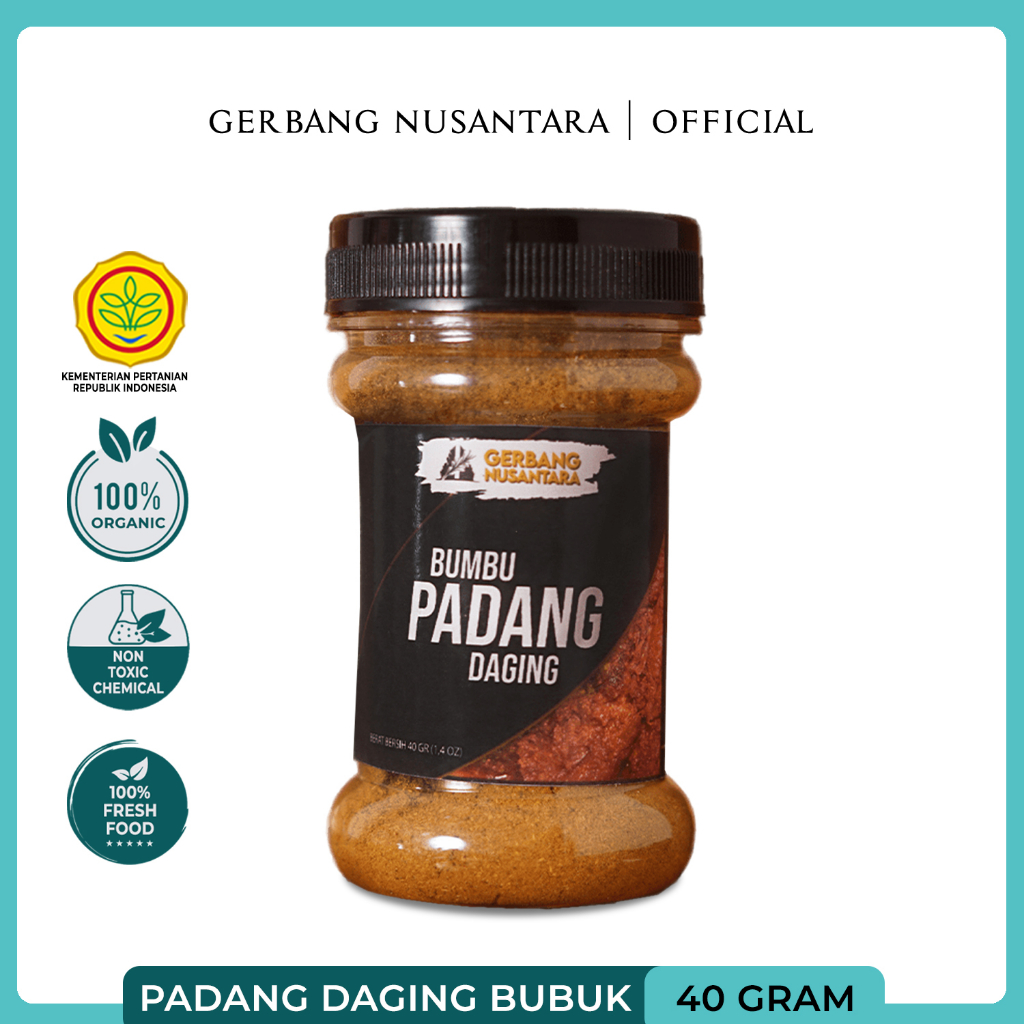 BUMBU DAPUR PADANG DAGING BUBUK GERBANG NUSANTARA RASA REMPAH RENDANG SAPI INSTAN 40gr
