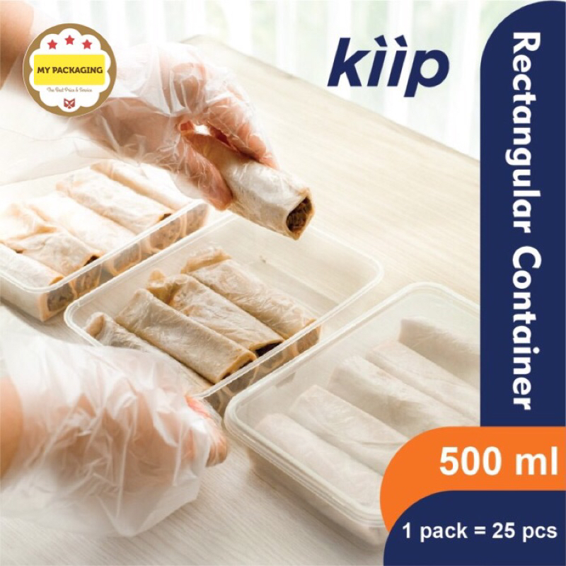 HARGA 50 set. Food box 500ml / Container Microwave / Kotak Makan 500ml / wadah plastik LENTUR