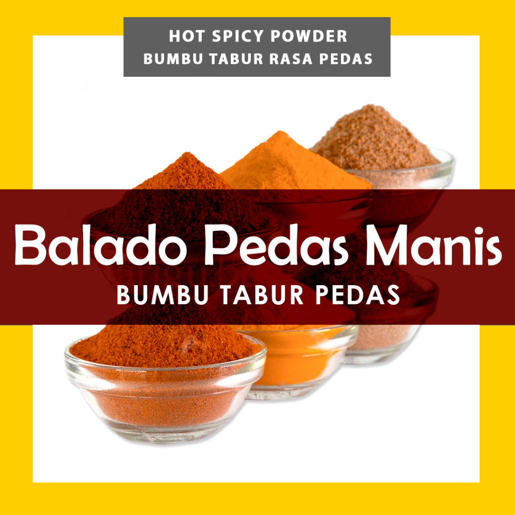 BALADO PEDAS MANIS BUMBU TABUR ANEKA RASA 100GR - BUBUK TABUR GURIH - BUMBU KENTANG - BUMBU KERIPIK CIMOL JAMUR KRISPI JAJANAN SD - BUMBU SINGKONG KEJU TAHU CRISPY - PENYEDAP RASA MAKARONI