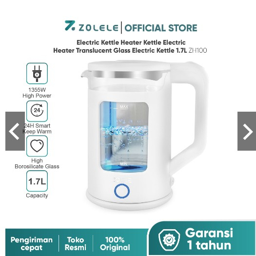 TEKO LISTRIK TRANSPARAN 1.7L/WATER HEATER TEA/DISPENSER POT AIR PANAS/THERMOS LISTRIK DIGITAL