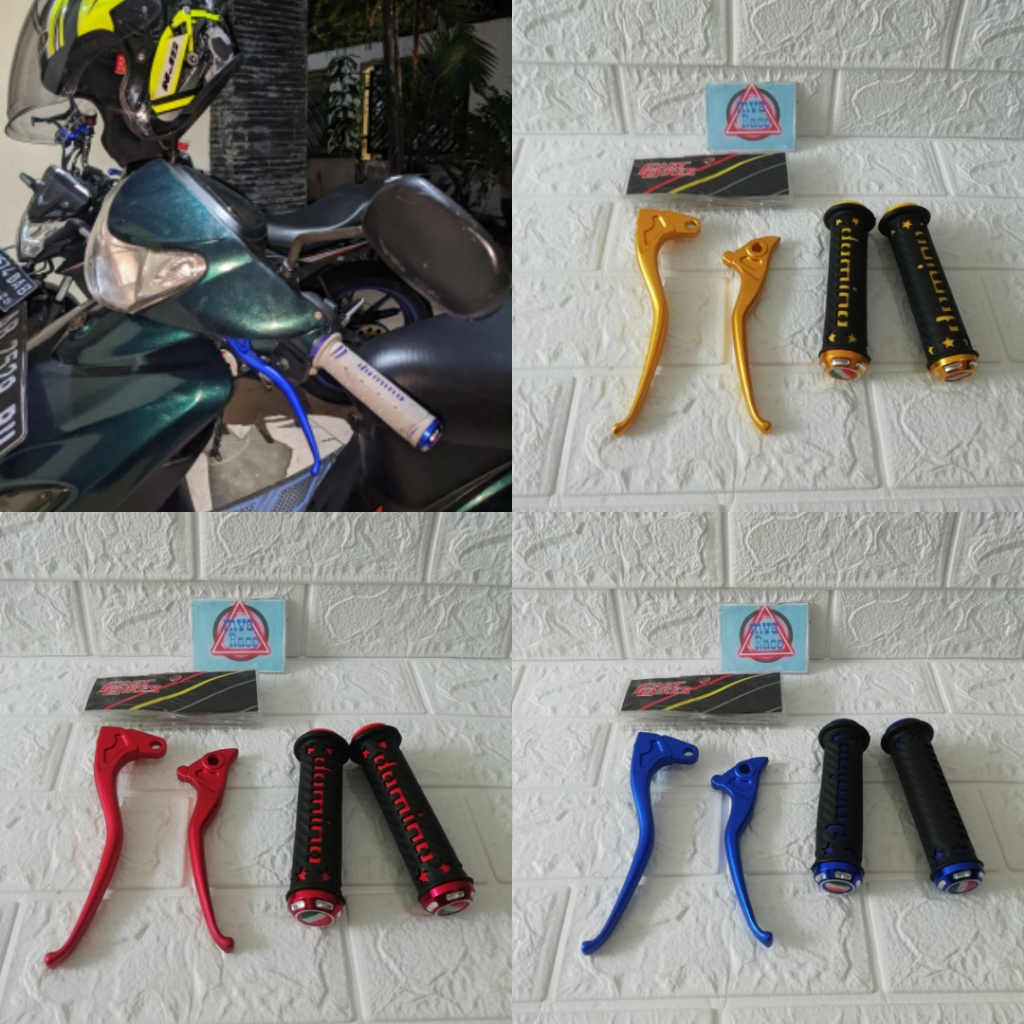 Handle Rem Variasi Cnc + Handgrip Jalu = Mio Soul, Mio Smile,Xeon Karbu.Mio Sporty, Fino Karbu, Soul