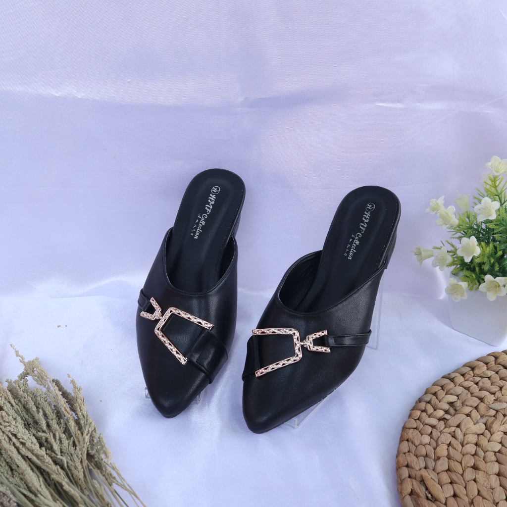 HMF Jummy Sepatu Hak Mules Wanita 3 cm MT18