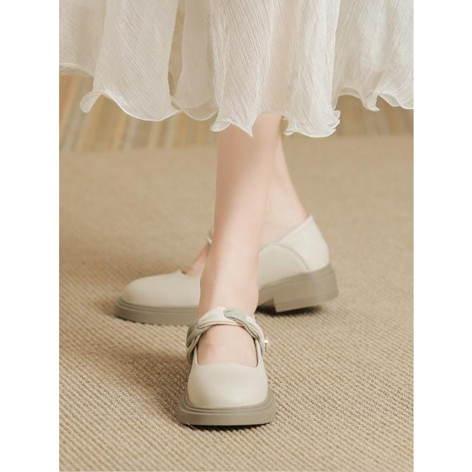 SEPATU MARY JANES KOREA '' KIARA '' SLIP ON GESPER MUTIARA GPR 0111
