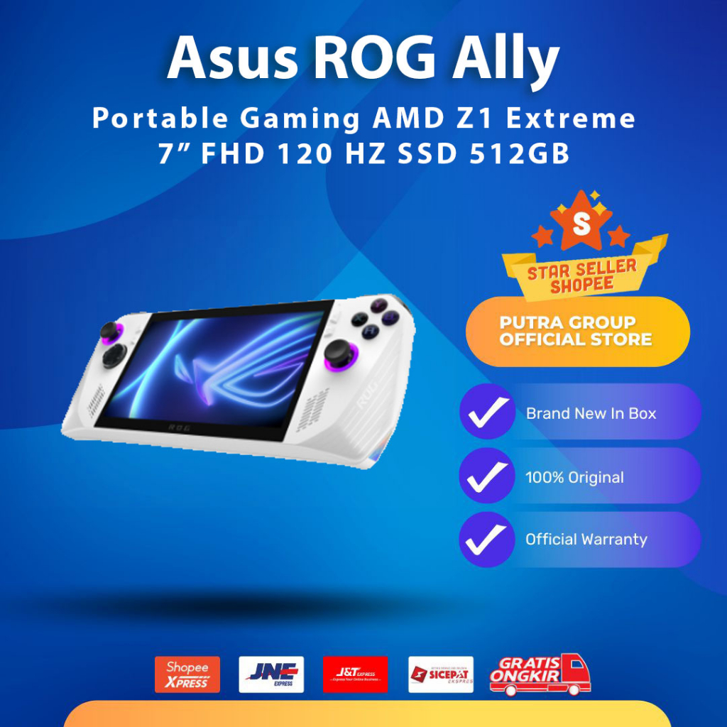 Asus ROG Ally Portable Gaming AMD Z1 Extreme 512GB SSD 7.0&quot; FHD 120Hz