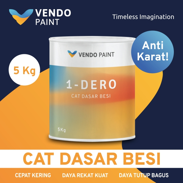 Vendopaint Cat Dasar Besi /Cat Meni Besi 1-DERO 5 kg - Ekonomis Murah