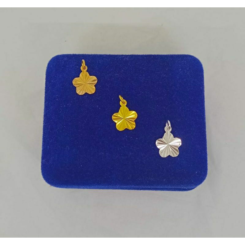 mainan perak asli 925/mainan penambah bunga ukir/asli silver lapis emas/perhiasan fashion