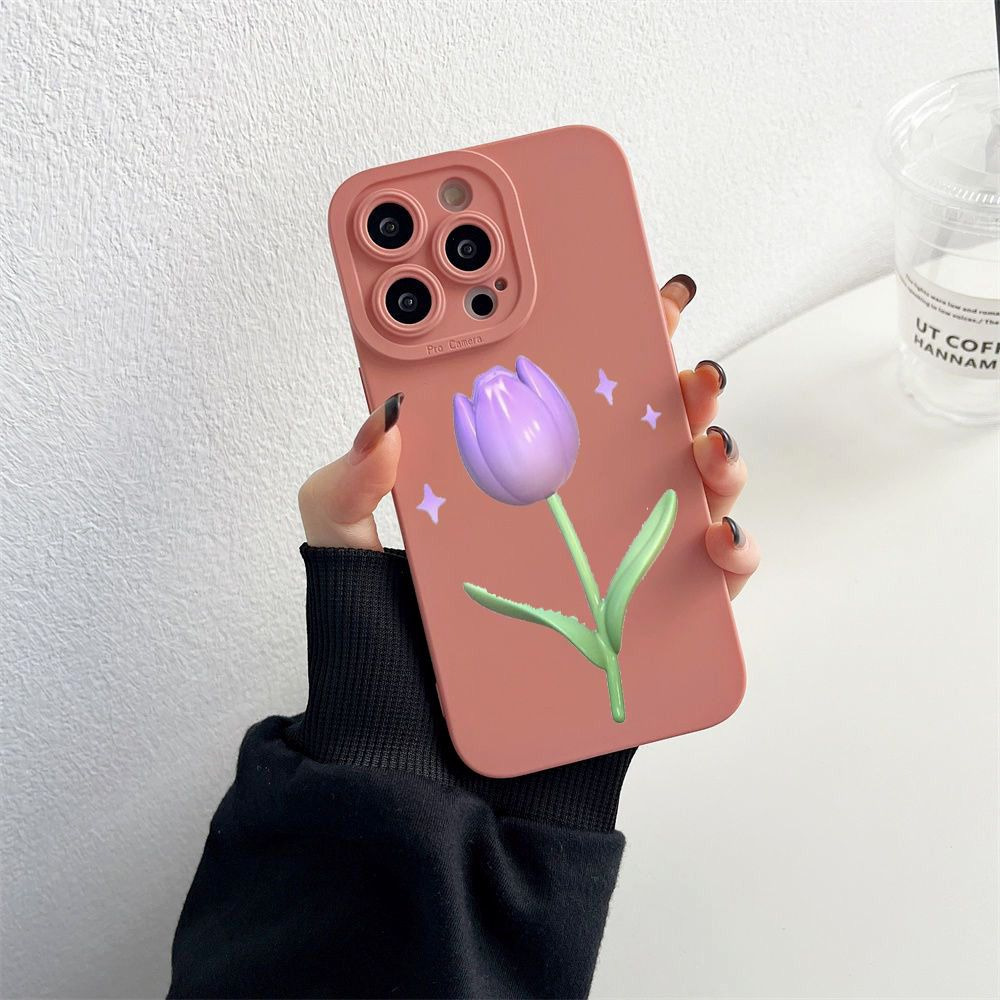 Casing motif flower BB53 for Iphone 6 6s 6g 6+ 6s+ 7 8 7+ 8+ X Xs 11 12 13 14 14+ Plus Pro Max