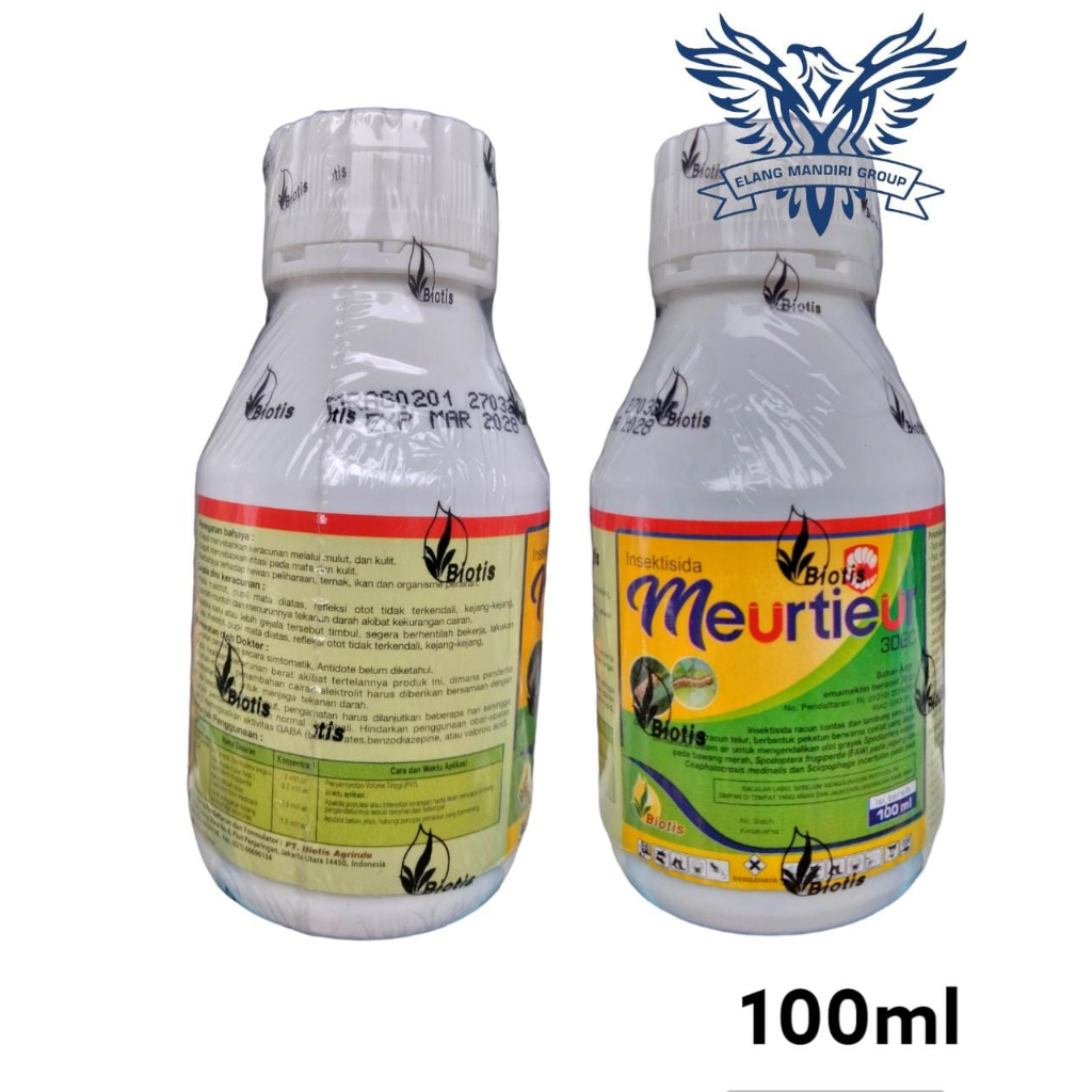 MEURTIEUR 100 ml MERTIR 30EC Insektisida EMAMEKTIN BENZOAT 30 g/l Pembasmi hama ulat Grayak Pada Tanaman Padi Biotis Agrindo MERTIR