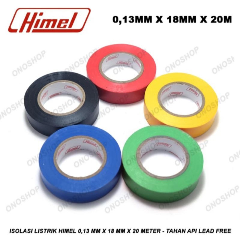 Electrical Tape / Isolasi Listrik 0,13mm x 0,18mm x 20 Meter HIMEL