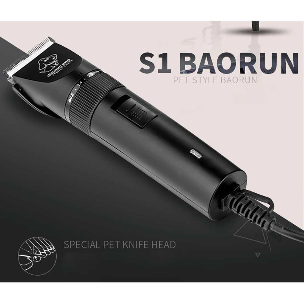 Alat Cukur Bulu Binatang Electric Pet Dog Cat Grooming Hair Clipper Pet Shaver - BaoRun PRO S1