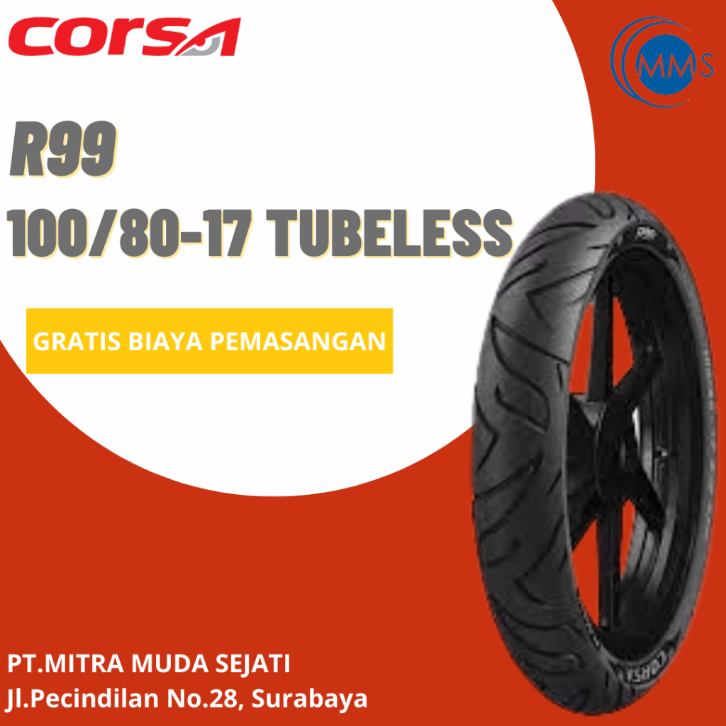 BAN MOTOR CORSA 100/80-17 R99 TUBELESS