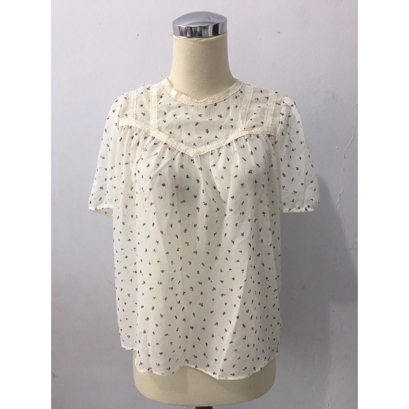 BLOUSE SIFON TANGAN PENDEK BLOUSE SIFON WANITA DEWASA