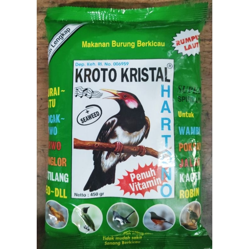 Pakan burung Kroto kristal