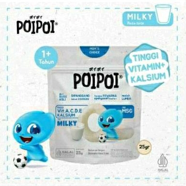 

POI POI SNACK MILK BERVITAMIN RASA SUSU 25G