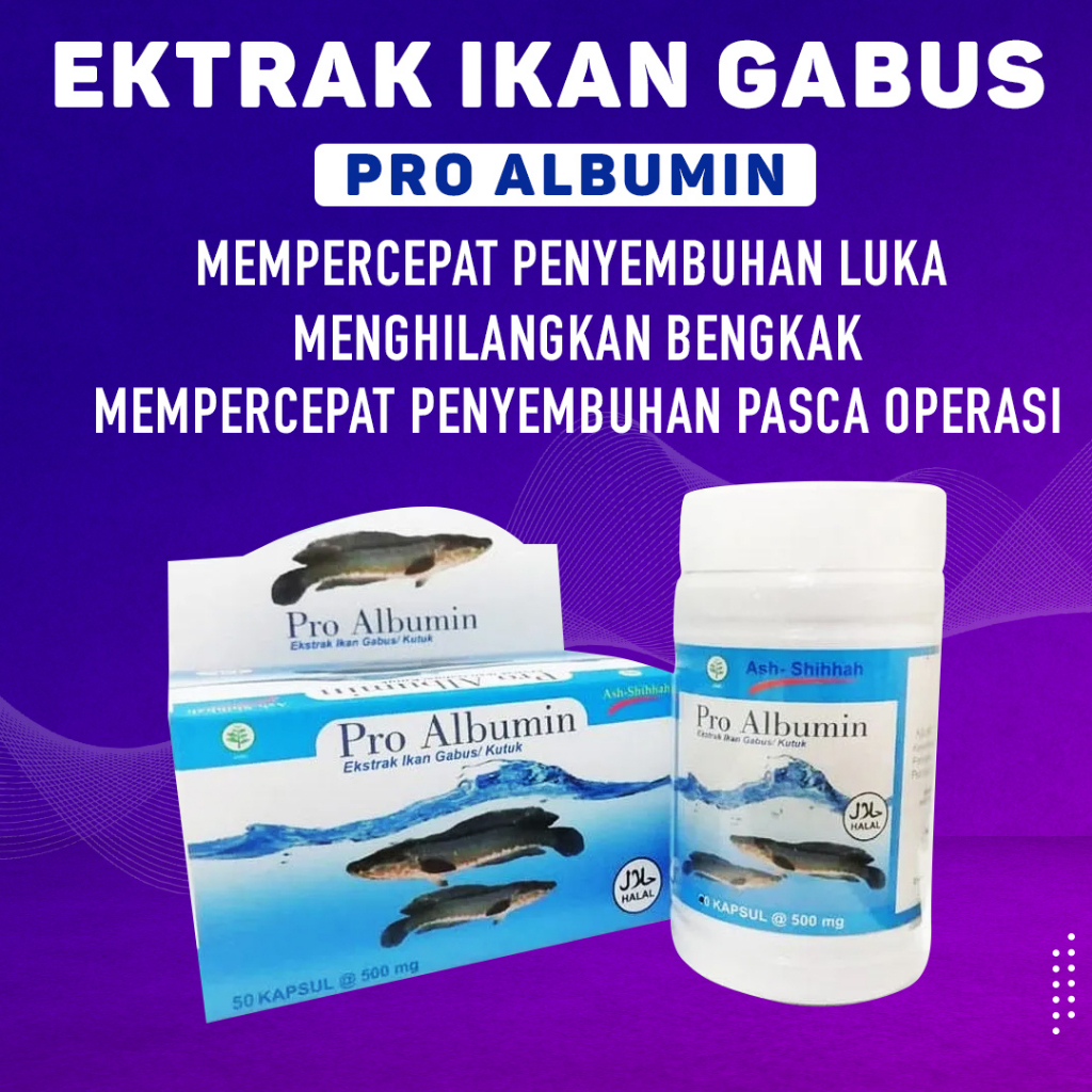 pro albumin ekstrak ikan gabus.