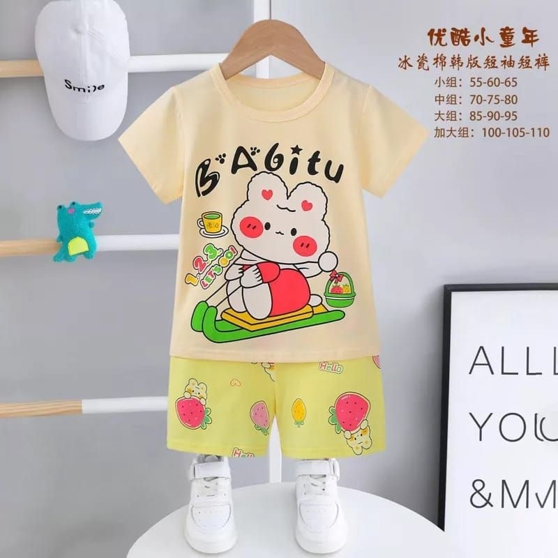 SETELAN IMPORT SABLON BABITU/HELLO KITTY/SUPER DINO/DINOSAURUS/DORAEMON/DAISY DUCK/MICKEY