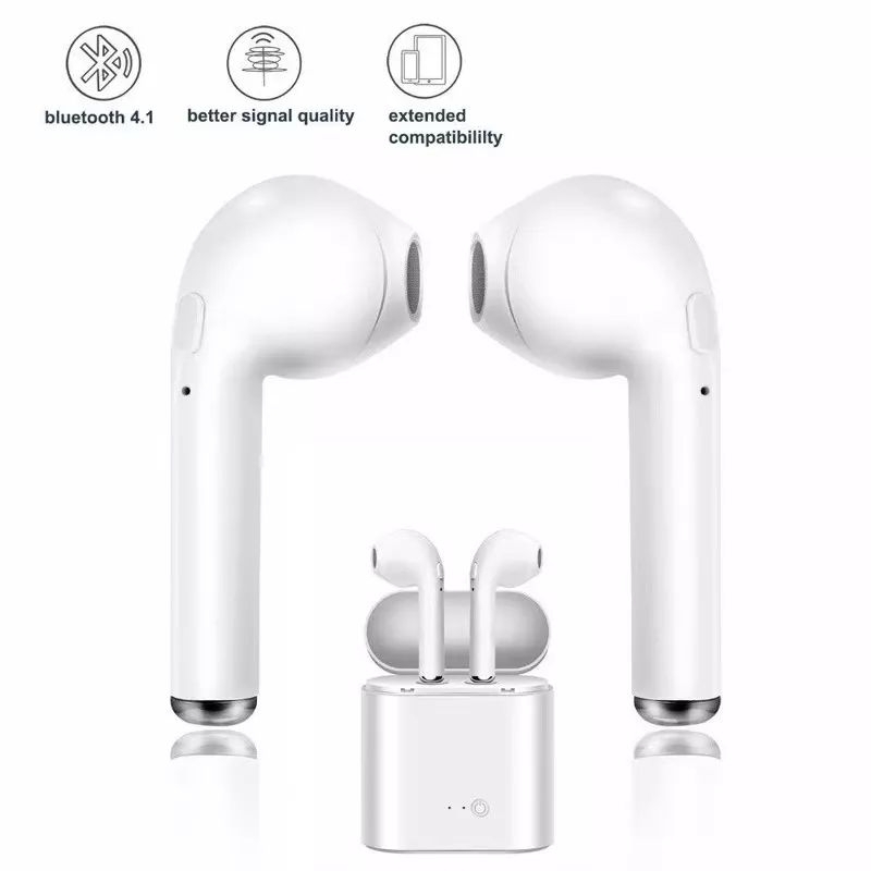 (ba) HANDSFREE / EARPHONE BLUETOOTH i7S TWS WIRELES SUPER BASS