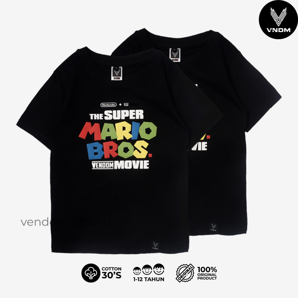 Vendom Kids Kaos Distro Anak Laki Laki &amp; Perempuan / Kaos unisex Umur 1-12 Tahun Cotton 30s Premium cotton