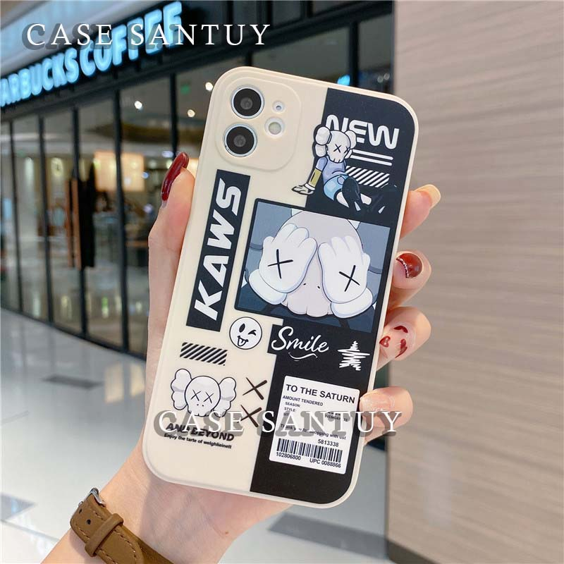 Case Casing Realme C30 C30S C31 C33 C35 C55 Case kaws  Case Square Edge Phone Case Cover Casing