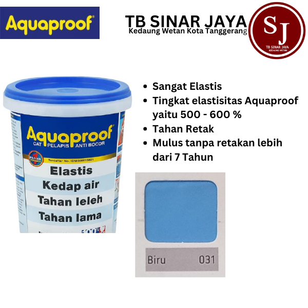 Cat Aquaproof Cat Pelapis Anti Bocor Kemasan 4kg - 031 Biru