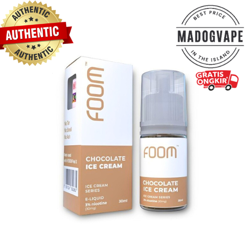 Liquid Foom Chocolate Ice Cream Salt Nic 30ml | Foom Coklat 30ML 30MG | Foom Saltnic Chocolate Ice Cream