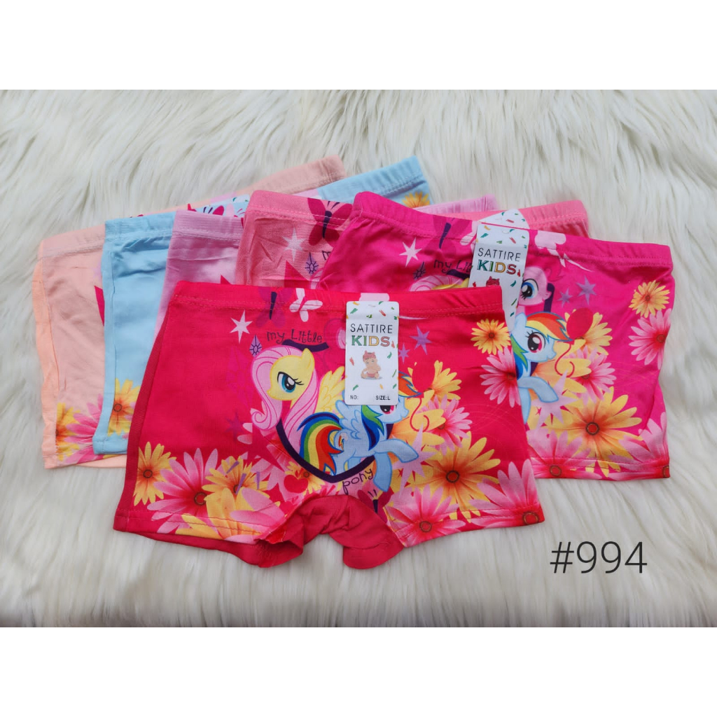 LUSINAN | Celana Dalam BOXER anak Perempuan SATTIRE KIDS Motif PONY / CD Dalaman BALITA / SHORT anak Cewek PREMIUM