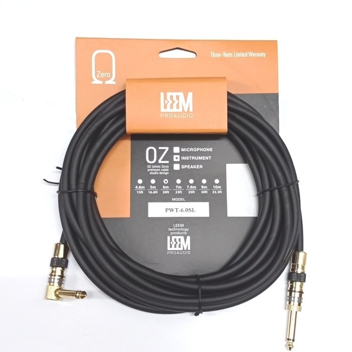 Kabel Cable Jack Guitar Gitar Leem Instrument PWT-6.0SL