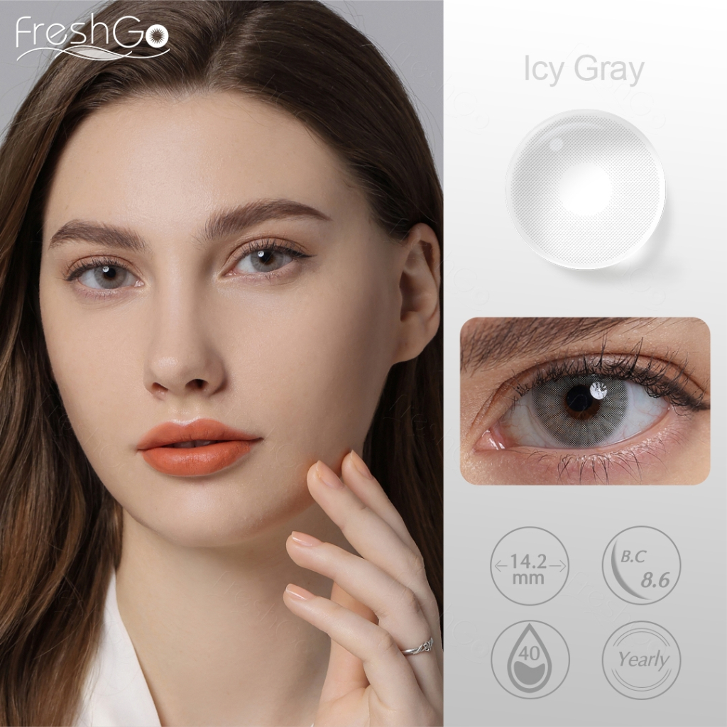 [✅COD] Softlens Minus (-1.00 s/d -8.00) Softlens Normal, Soflen Gray Soflen Minus Diameter 14.2MM Icy Gray/Graphite/Ochre/Amber