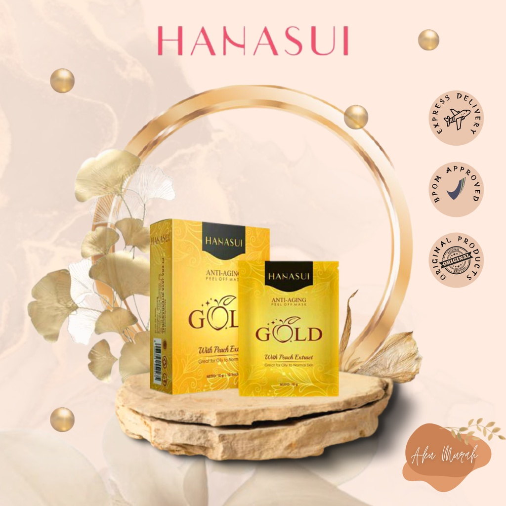 [Per Sachet] Masker Lumpur Hanasui Naturgo Peel Off Mask GOLD