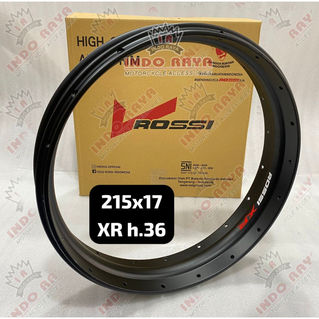 velg pelek velek SPRINT XR 17x215 215 ring 17 hole 36 merk V.ROSSI ROSSI jari jari tubeless