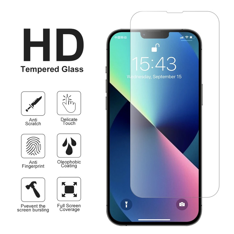 Tempered Glass Non Full Poniless Screen Protector iPhone 6 7 8+ X XR 11 12 13 Pro Max 14 Plus