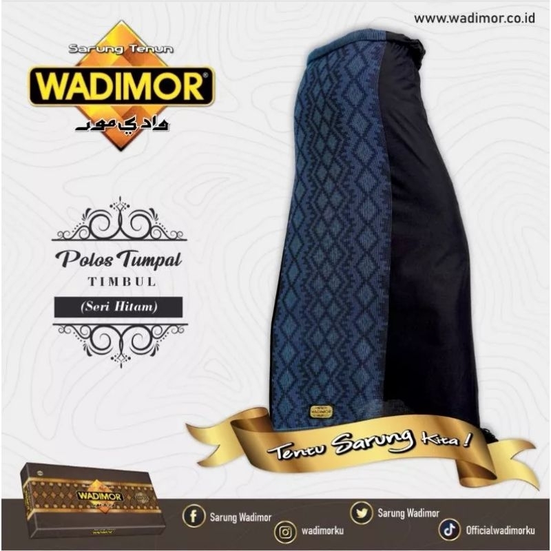 Sarung WADIMOR Polos TUMPAL TIMBUL Hitam