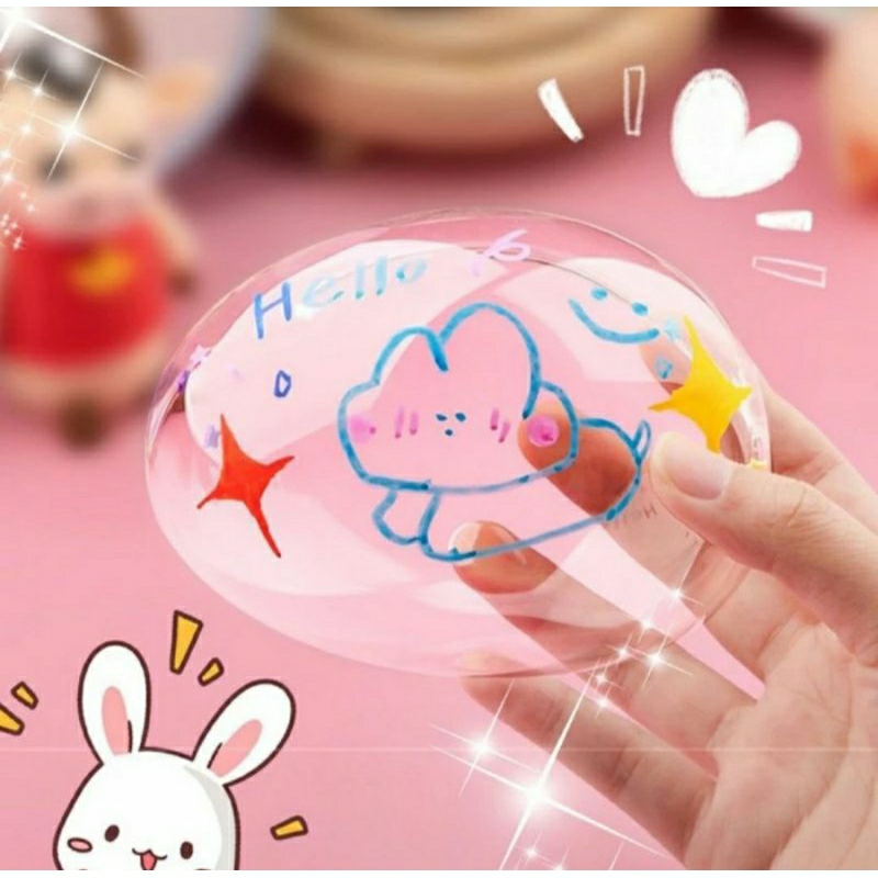 Mainan Solatip Balon Tiup Nano Tape DIY Anak Kreatif Blow Bubble Manik Manik Viral Murah