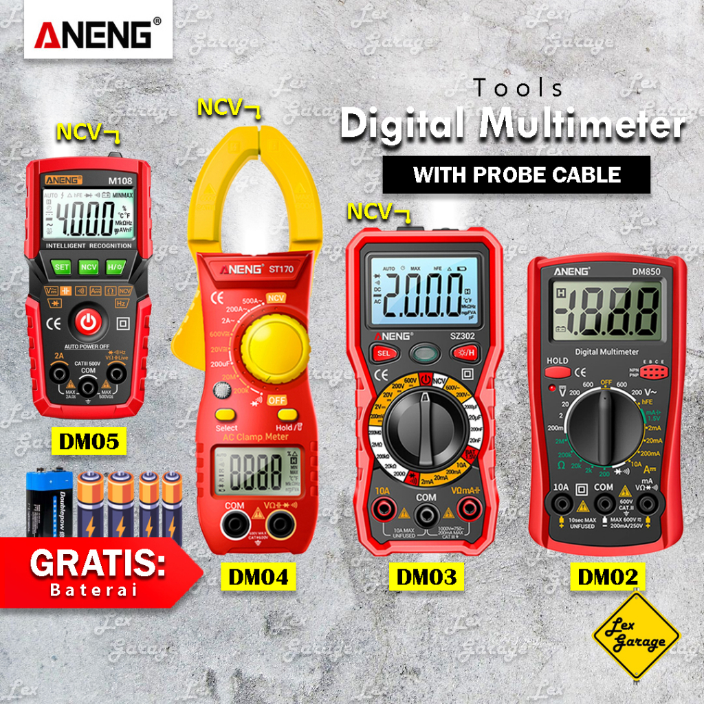 Multimeter Avometer Multitester Digital Tang Ampere Digital ANENG