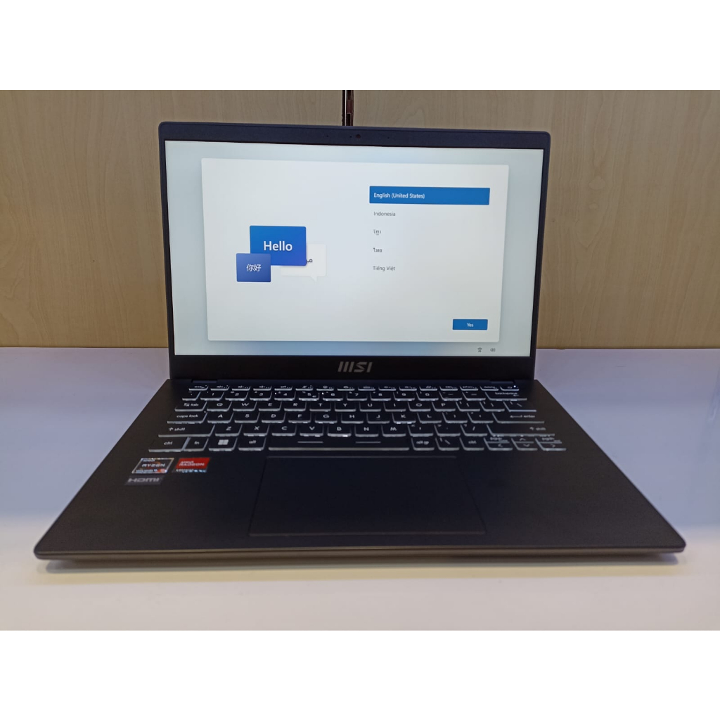 Laptop Gaming MSI Modern 14 AMD Ryzen 5 5625U 8GB 512GB 14&quot; FHD IPS Windows 11 Home Original